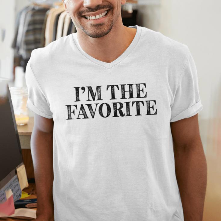 I'm The Favorite Dad Mom Grandma Favorite Men's V-Neck T-Shirt