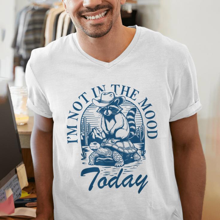 I’m Not In The Mood Today Anti-Social Moody Introvert Humor Men's V-Neck T-Shirt