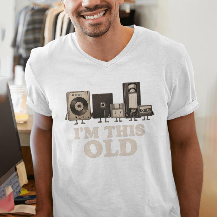 I’m This Old Retro Tech Nostalgia For 70s 80s Premium Tri-Blend Men's V-Neck T-Shirt I’m This Old Retro Tech Nostalgia For 70s 80s Premium Tri-Blend Men's V-Neck T-Shirt