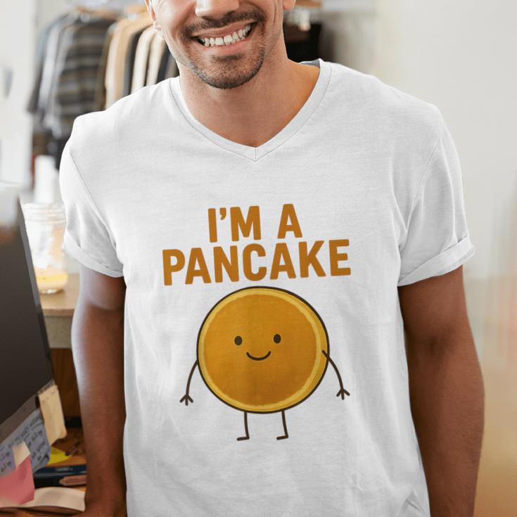 I’m a Pancake Meme For Nostalgia And Sci-Fi Fan Men's V-Neck T-Shirt I’m a Pancake Meme For Nostalgia And Sci-Fi Fan Men's V-Neck T-Shirt