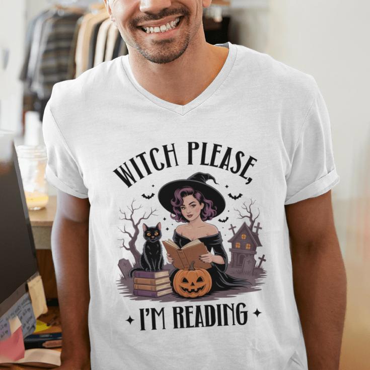 I'm Reading Halloween Witch Book Lover Men's V-Neck T-Shirt I'm Reading Halloween Witch Book Lover Men's V-Neck T-Shirt