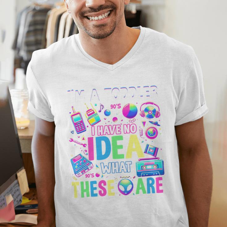 I'm A Toddler I Have No Ideas Retro Vintage 90s Nostalgia Men's V-Neck T-Shirt I'm A Toddler I Have No Ideas Retro Vintage 90s Nostalgia Men's V-Neck T-Shirt