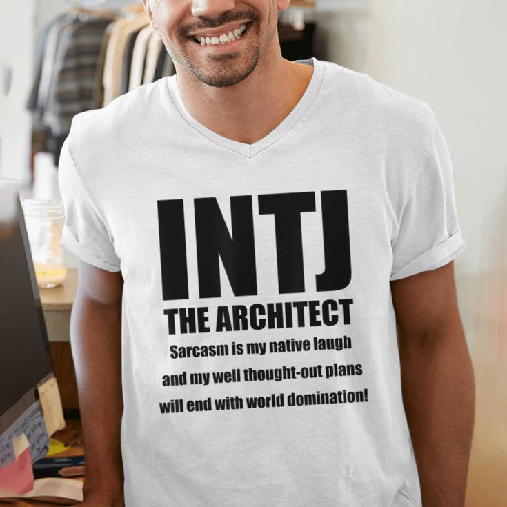 INTJ Architect Personality Introvert Sarcastic Men's V-Neck T-Shirt INTJ Architect Personality Introvert Sarcastic Men's V-Neck T-Shirt