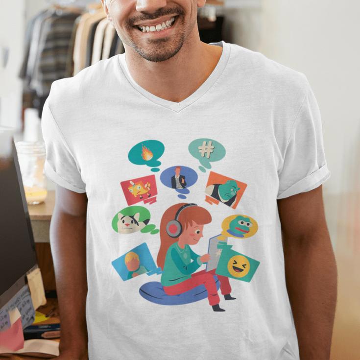 Introvert Meme Anti People Antisocial Meme Lovers Men's V-Neck T-Shirt Introvert Meme Anti People Antisocial Meme Lovers Men's V-Neck T-Shirt
