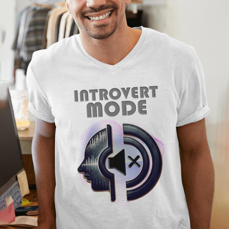 Introvert Mode Finding Inner Peace In Silence Men's V-Neck T-Shirt