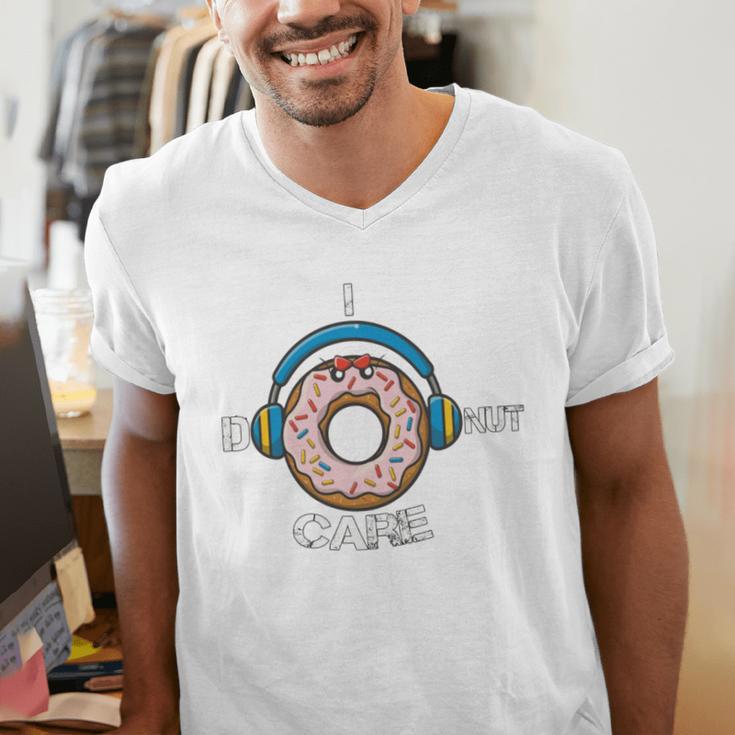 Introvert Music Lover Donuts Sarcastic Men's V-Neck T-Shirt