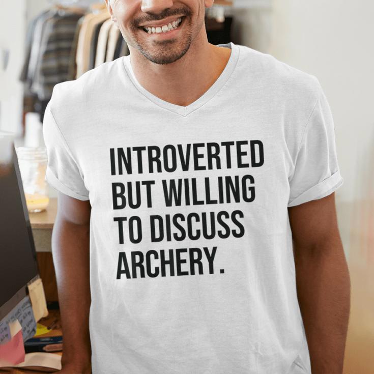 Introverted Archer Archery Introvert Men's V-Neck T-Shirt