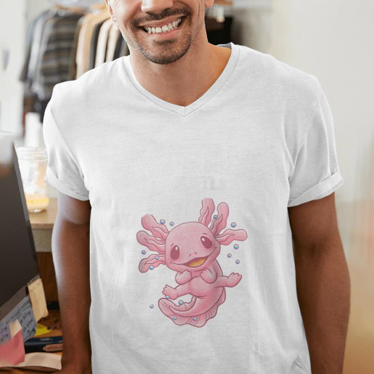 Introverted But Willing To Discuss Axolotl Salamander Raglan Baseball Tee Men's V-Neck T-Shirt Introverted But Willing To Discuss Axolotl Salamander Raglan Baseball Tee Men's V-Neck T-Shirt