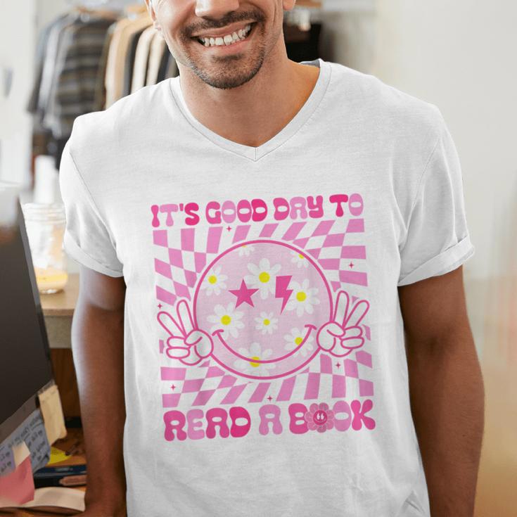 It's Good Day To Read Book Library Reading Lovers Men's V-Neck T-Shirt