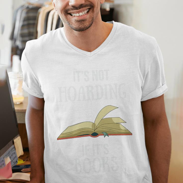 It's Not Hoarding If It's Books Premium Tri-Blend Men's V-Neck T-Shirt