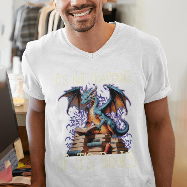 It's Not Hoarding If It's Books Reading Bookworm Reader Men's V-Neck T-Shirt