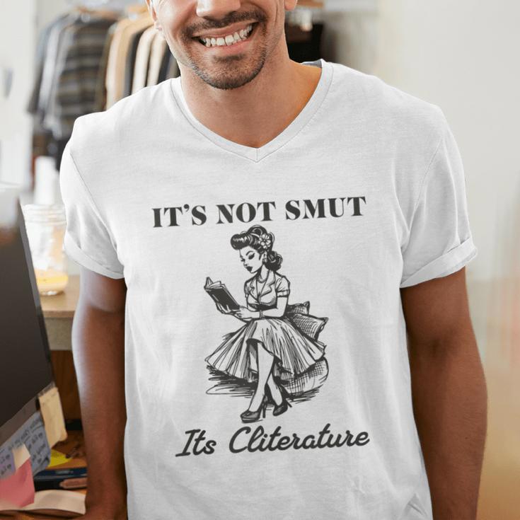 It's Not Smut It's Literature Smut Book Reader Men's V-Neck T-Shirt