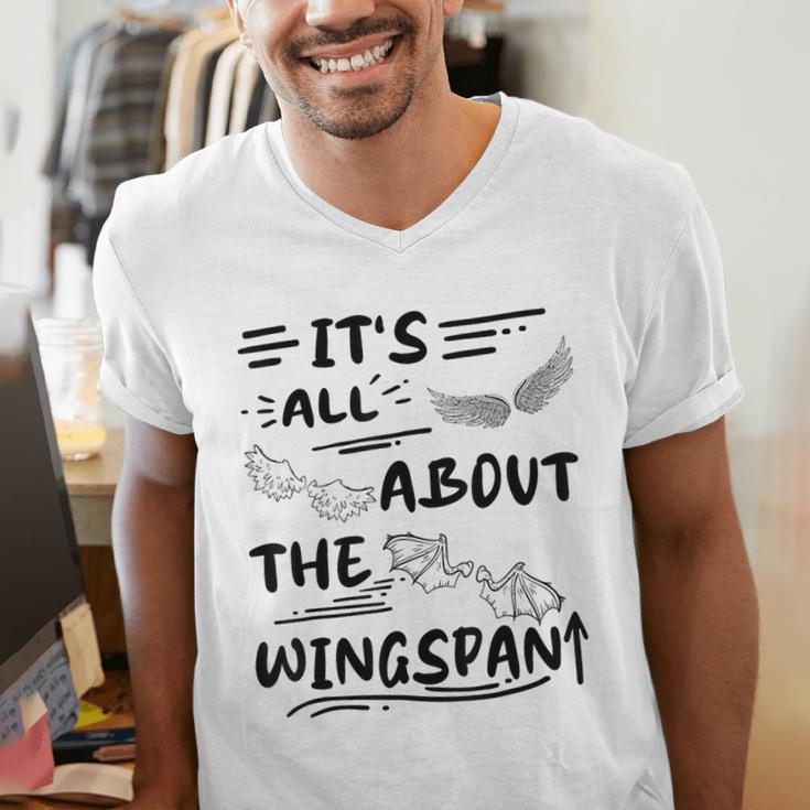 It's All About The Wingspan For Book Lover Men's V-Neck T-Shirt