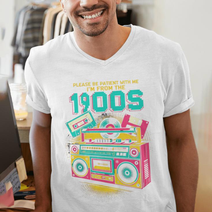 Joke 90s Please Be Patient With Me I'm From The 1900s Premium Tri-Blend Men's V-Neck T-Shirt Joke 90s Please Be Patient With Me I'm From The 1900s Premium Tri-Blend Men's V-Neck T-Shirt