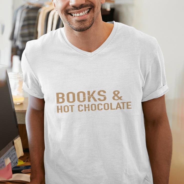Jolabokaflod Because Books And Hot Chocolate T-Shirt Men's V-Neck T-Shirt Jolabokaflod Because Books And Hot Chocolate T-Shirt Men's V-Neck T-Shirt