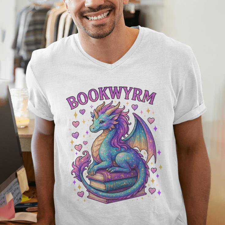 Just a Girl Who Loves Dragons And Books Men's V-Neck T-Shirt
