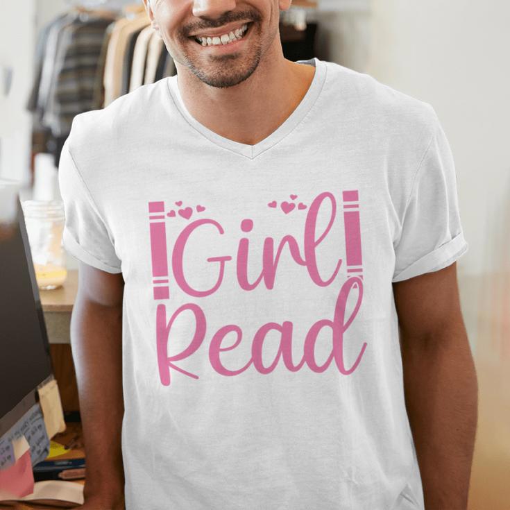 Just A Girl Who Loves To Read Book Lover Reading Books Men's V-Neck T-Shirt