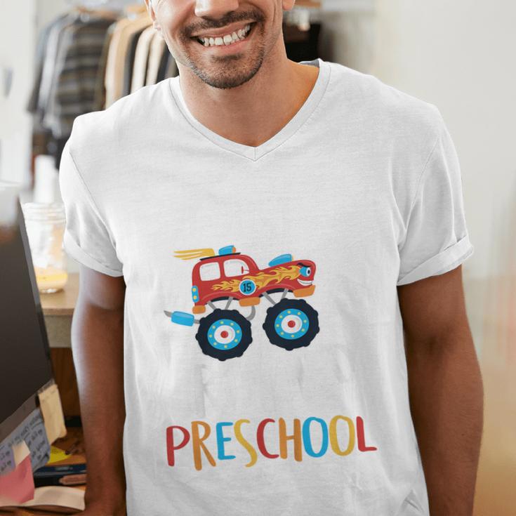 Kids I Just Crushed Preschool Monster Graduation Pre-K Shirt Men's V-Neck T-Shirt