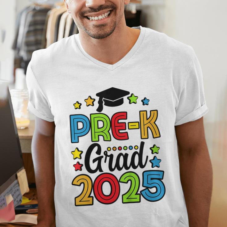 Kids Pre-K Grad 2025 Preschool Prek Graduation Men's V-Neck T-Shirt