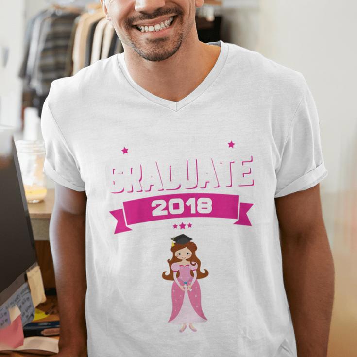 Kids Princess Girl Preschool Graduate 2018 Graduation Pre-K Men's V-Neck T-Shirt