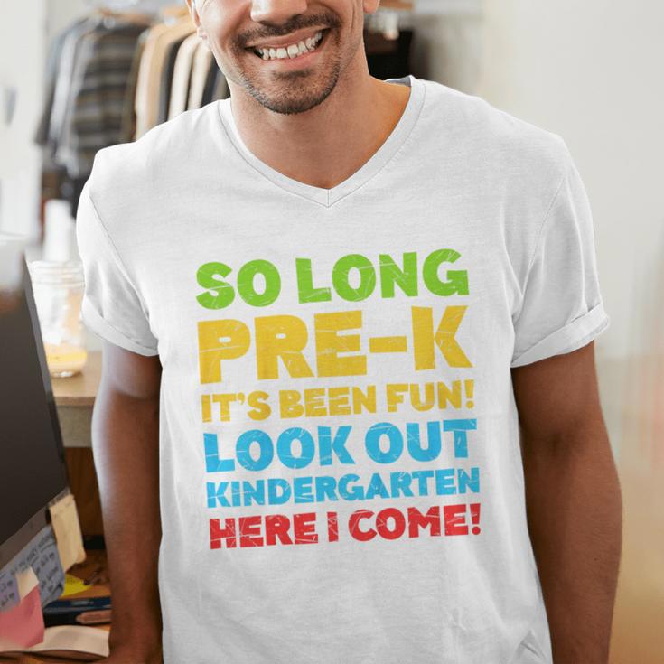 Kids So Long PRE-K It's Been Fun Shirt Boy Girl Graduation Men's V-Neck T-Shirt