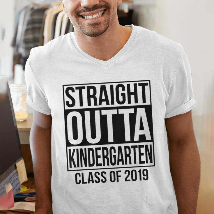 Kids Straight Outta Kindergarten Class Of 2019 Graduation Men's V-Neck T-Shirt
