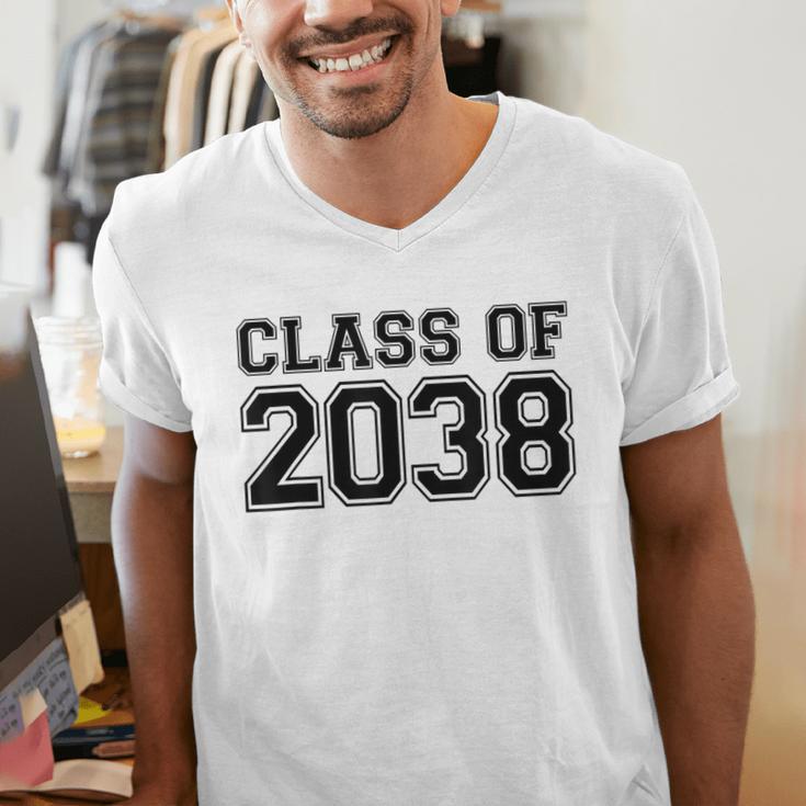 Kindergarten Class Of 2038 First Day School Graduation Men's V-Neck T-Shirt