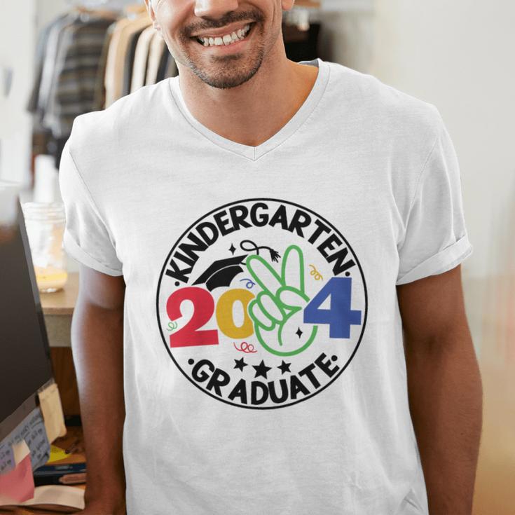 Kindergarten Graduation 2024 Graduate Last Day Of School Men's V-Neck T-Shirt