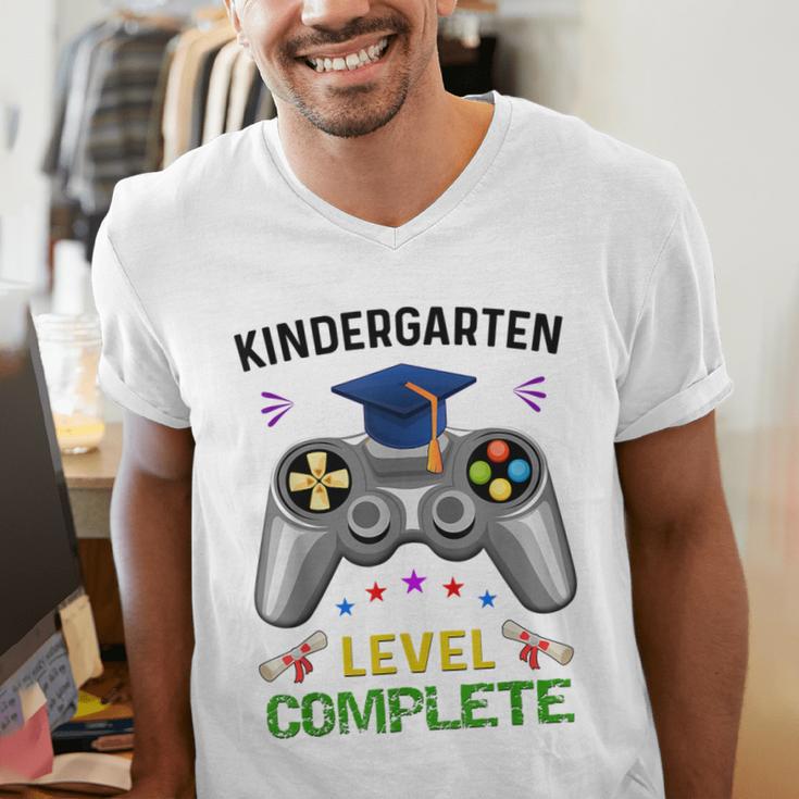 Kindergarten Level Complete Graduation Class 2023 Gamer Kids Men's V-Neck T-Shirt