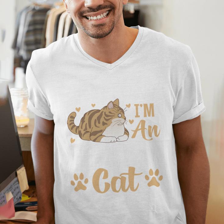 Kitty Pet Lover Introvert Person Cats Show Family Member Men's V-Neck T-Shirt