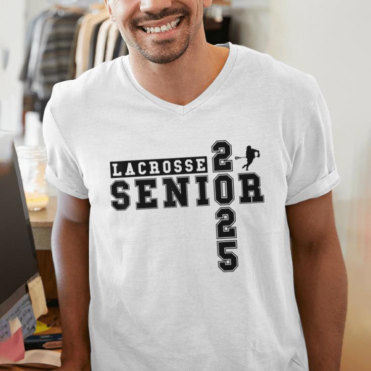 Lacrosse Senior Night Lacrosse Senior 2025 Graduation 29 Men's V-Neck T-Shirt