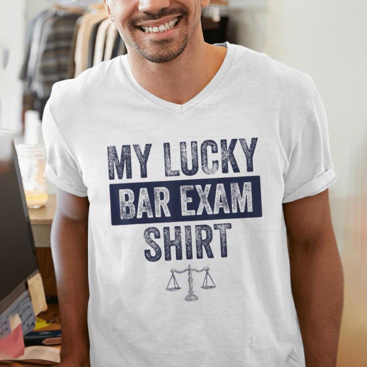 Law School Graduation Him Her Lucky Bar Exam Men's V-Neck T-Shirt