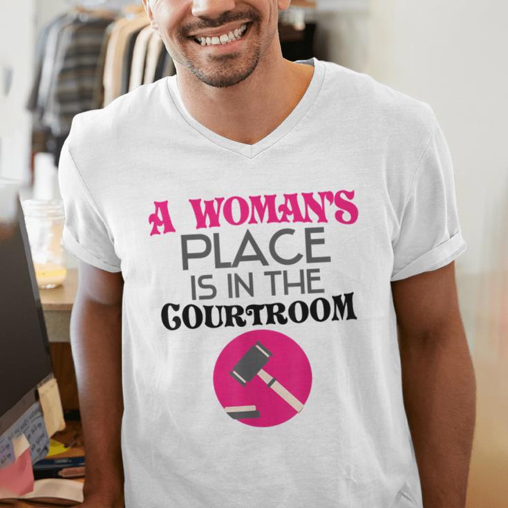 Lawyer Attorney Law School Graduation Female Women Men's V-Neck T-Shirt