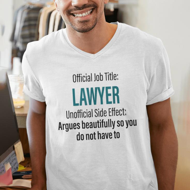 Lawyer Definition Quote Attorney Student Graduation Men's V-Neck T-Shirt