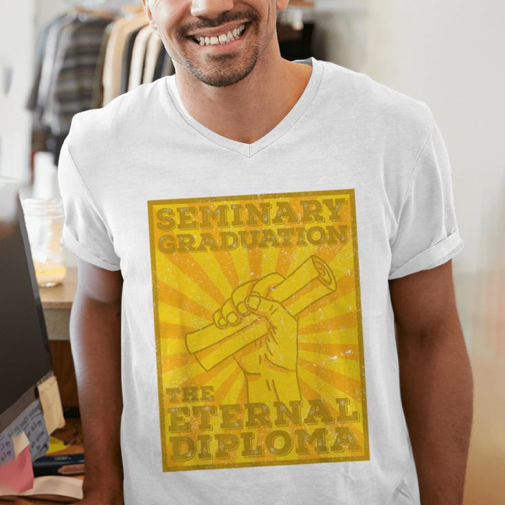LDS Mormon Seminary Graduation Eternal Diploma Shirt Men's V-Neck T-Shirt