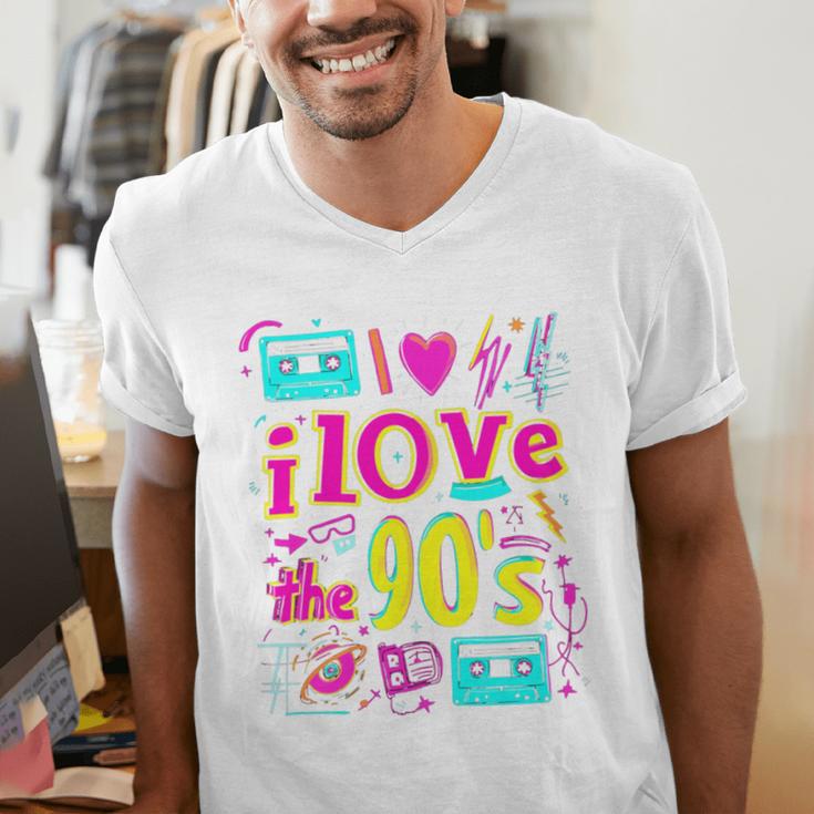 I Love The 90'S 90s Nostalgia Men's V-Neck T-Shirt