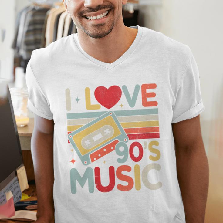 I Love 90's Music Retro Style Nostalgia Cassette 1990s Party Premium Tri-Blend Men's V-Neck T-Shirt I Love 90's Music Retro Style Nostalgia Cassette 1990s Party Premium Tri-Blend Men's V-Neck T-Shirt