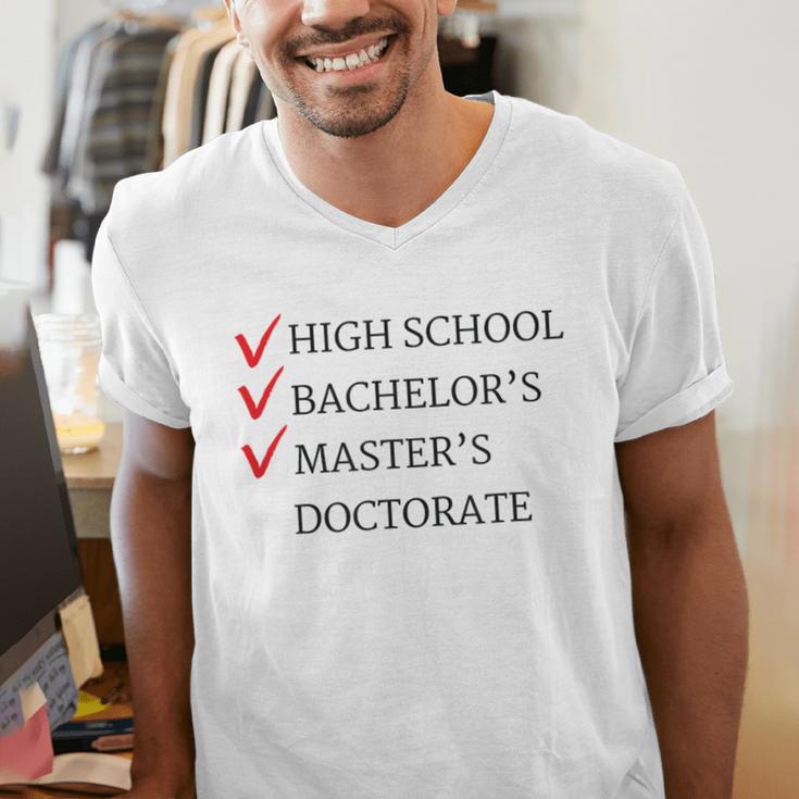 Master's Degree Graduation Graduate Men's V-Neck T-Shirt