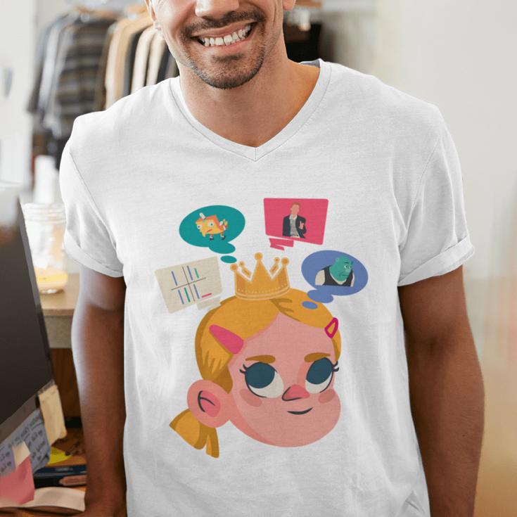 Meme Queen In Silence Introvert Anti People Antisocial Quiet Men's V-Neck T-Shirt