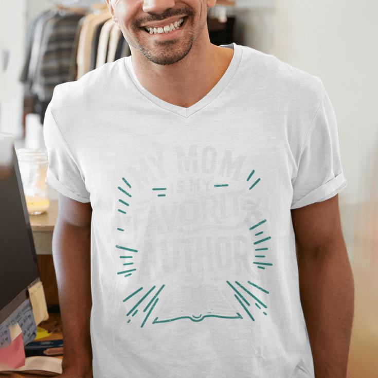My Mom Is My Favorite Author Book Lover Premium Men's V-Neck T-Shirt My Mom Is My Favorite Author Book Lover Premium Men's V-Neck T-Shirt