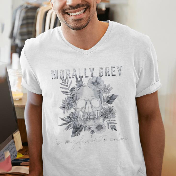 Morally Grey Is My Favorite Color Morally Grey Book Club Men's V-Neck T-Shirt