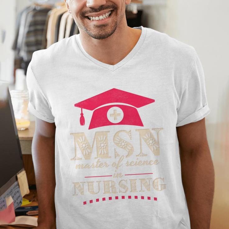 Msn Master Of Science In Nursing College Graduation Premium Tri-Blend Men's V-Neck T-Shirt