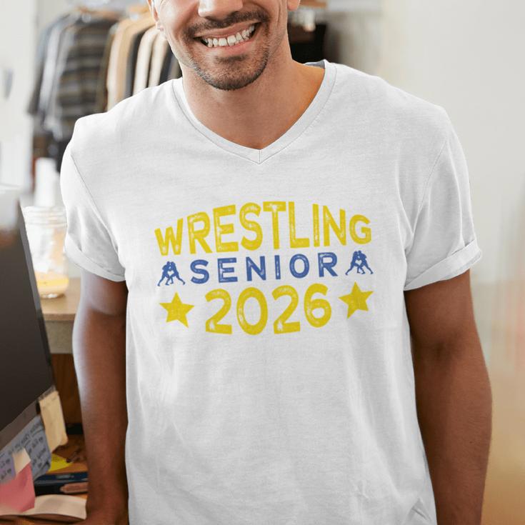 Night Wrestling Senior 2026 Graduation Men's V-Neck T-Shirt
