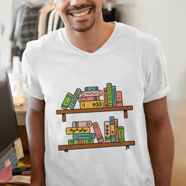 I Have NO Shelf Control Book Lover Men's V-Neck T-Shirt