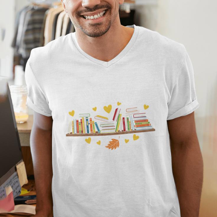 I Have No Shelf Control Witty Book Lover Artwork Men's V-Neck T-Shirt