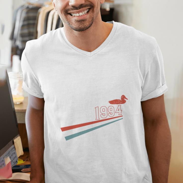 Nostalgia 90s Duck Goose Premium Tri-Blend Men's V-Neck T-Shirt