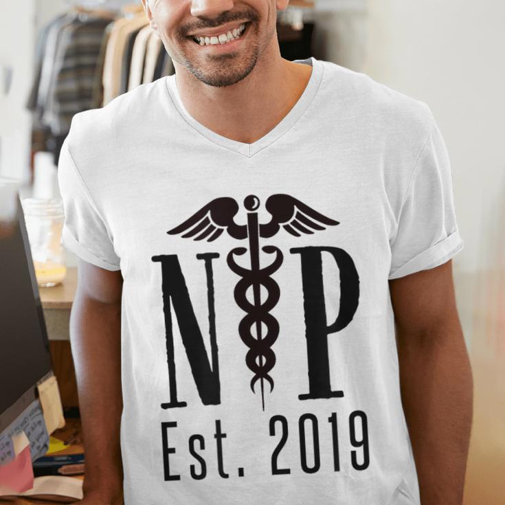 Nurse Practitioner Graduation NP Est 2019 Shirt Men's V-Neck T-Shirt