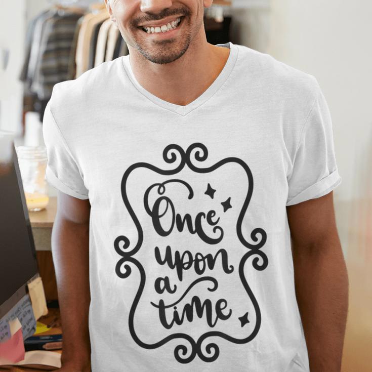Once Upon A Time Fairytale Book Lover Reading Men's V-Neck T-Shirt Once Upon A Time Fairytale Book Lover Reading Men's V-Neck T-Shirt