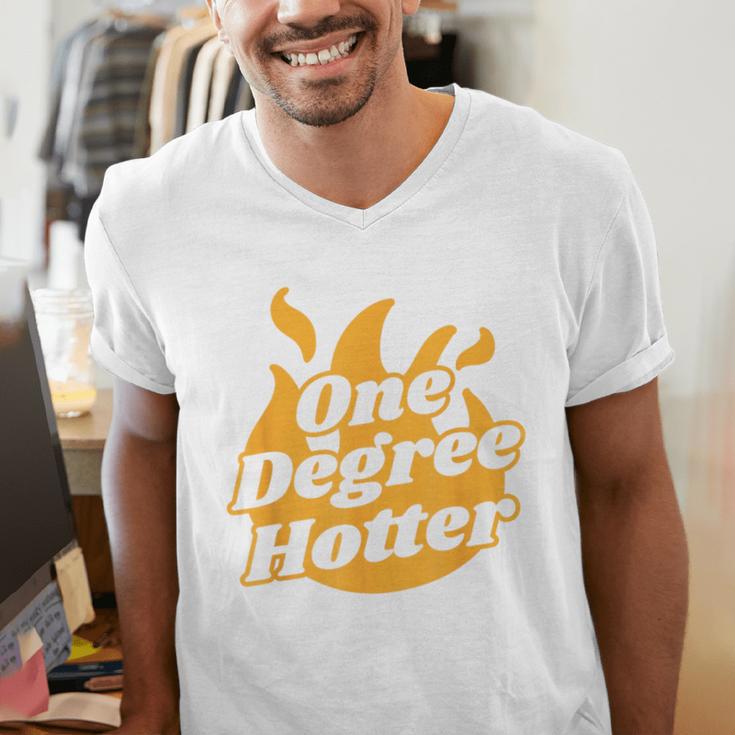 One Degree Hotter Graduation Ceremony Celebration Men's V-Neck T-Shirt