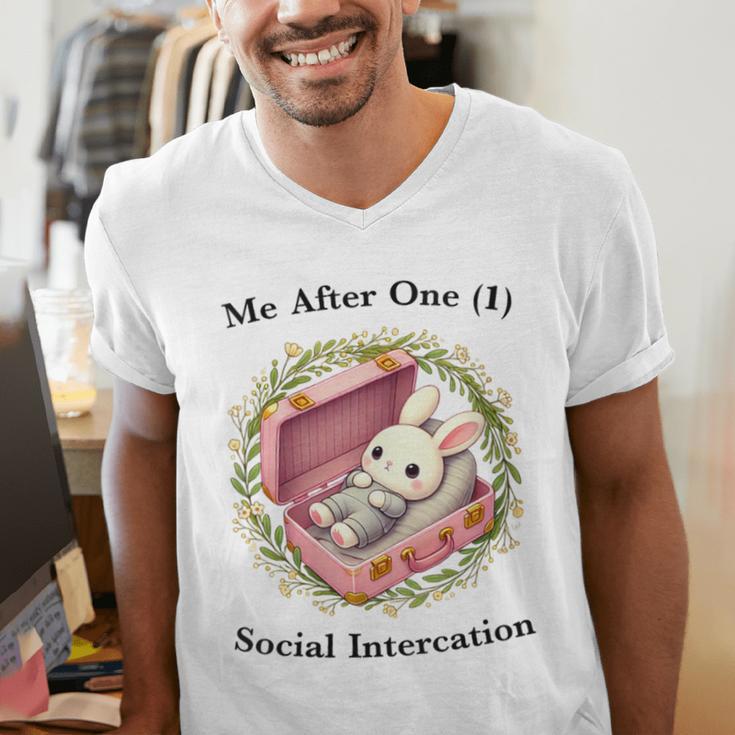 Me After One Social Interaction Introvert Saying Men's V-Neck T-Shirt